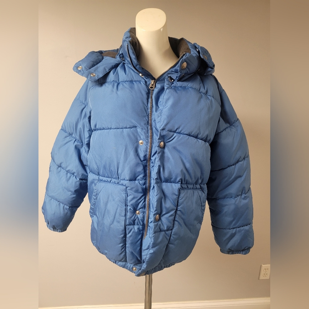 Gap Kids Blue Puffer Down Coat Size Large